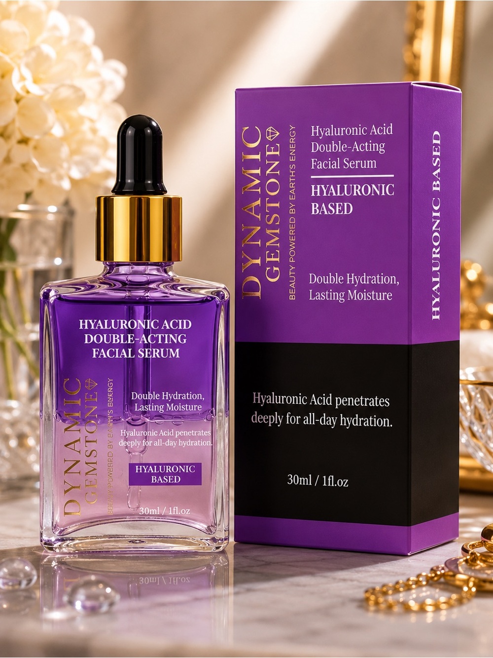 Dynamic Gemstone Hyaluronic Acid Double-Acting Facial Serum